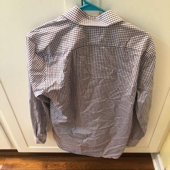 Stafford Purple striped button down - Picture 4 of 4